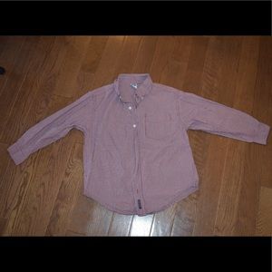 Old Navy plaid LS boys button down